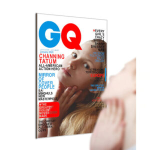 GQ  Mirror Magazine Cover Bar Bedroom Home Wall Decor Cool Funny Man Cave Gift