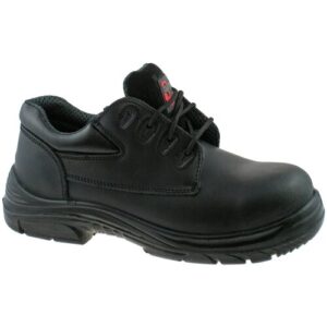 Grafters M9504A Mens Leather Super Wide Safety Shoes Black