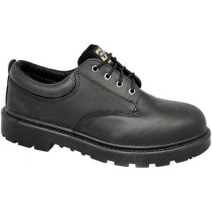 Grafters Mens Safety Work Shioes Black Leather Laced Lightweight Steel Toe Cap Industrial