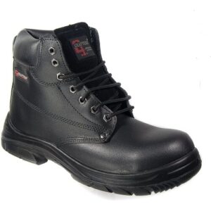 Grafters Safety Mens Work Boots Super Wide EEEE Leather Steel Toe Cap Laced
