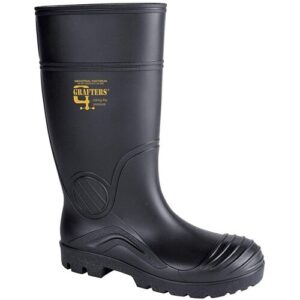 Grafters W408A Mens Wellington Safety Boots Black