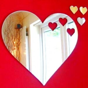 Hearts out of Heart Mirrors - 20cm x 18cm & Three Hearts
