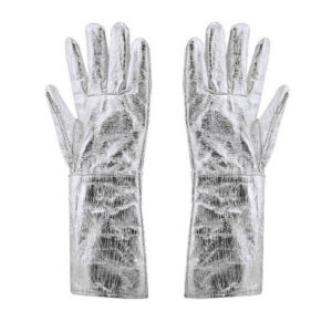Heat Insulation Work Gloves Aluminum Foil Fabric High Temperature Working Thermal Radiation Glove Fire Protection