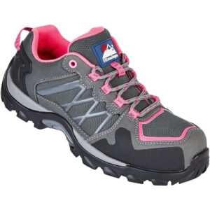 Himalayan 4302 S1P SRC Ladies Pink Grey Composite Toe Metal Free Safety Trainers