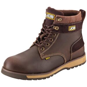 JCB 5CX S3 Dark Brown Water Resistant Steel Toe Cap Work Safety Boots PPE