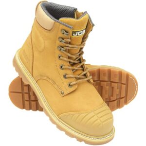JCB 5CX+ Side Zip S1P SRC Leather Steel Toe Cap Work Safety Boots