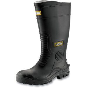 JCB HYDROMASTER Safety Wellington Work Boots Black (Sizes 7-12) Wellies (10)