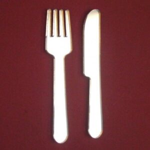 Knife & Fork Mirrors - 45cm x 16cm each mirror