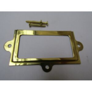 Large Retro Filing Cabinet Card Holder polished brass