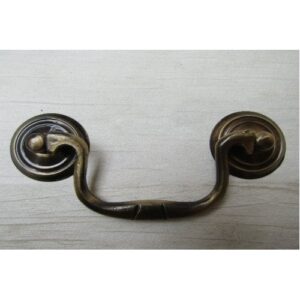 Large Swan Neck Pull Handle Antique Brass
