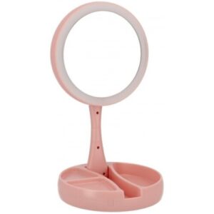 layout mirror LED 28 x 16 cm glass pink