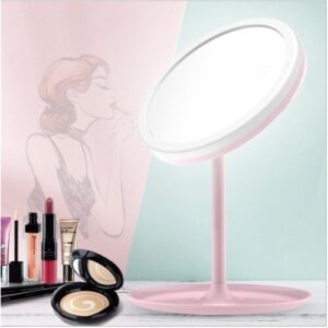 LED Touch Dimmable Lights  Makeup Mirror Stage Table Lamps Mirror Rotation