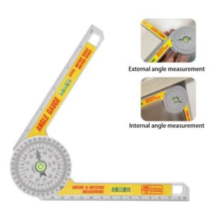 Measuring Ruler Miter Saw Angle Finder Arm Measuring Ruler 360 Degree Miter Goniometer Lightweight Parts Gauging Survey
