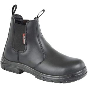 Mens Grafters Safety Dealer Work Boots Super Wide EEEE Leather Steel Toe Cap Slip On