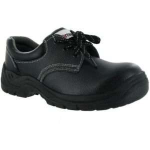 Mens Safety Work Shoes Black Leather Steel Toe Cap Trainer Shoes