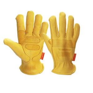 Men's Work Gloves Goat Leather Protection Safety Cutting Working Repairman Garage Racing Glove