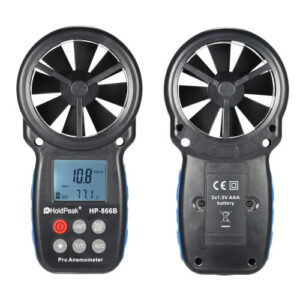 Mini LCD Digital Anemometer Wind Speed Air Velocity Temperature Measuring with Backlight