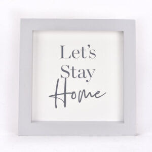 Moments Wall Plaque - Let's Stay Home 22cm