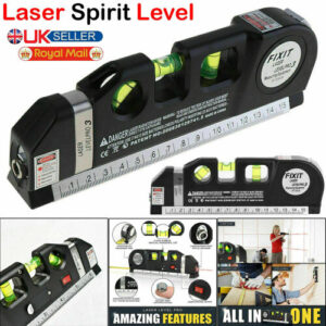 MultiPurpose Tape Measure DIY Spirit Level with Laser Horizontal Cross
