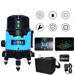 New 3D 360 Rotary Green Laser Level 5 Lines Self-Leveling Cross Horizontal Vertical Measuring Tool
