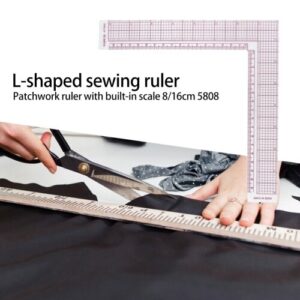 Patchwork Scale Ruler Multi-function Acrylic L Shape Right Angle Quilting Ruler Portable Measure Accurately Tools