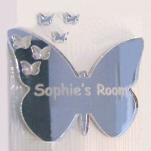 Personalised Butterflies Door Mirrors - 20cm x 14cm