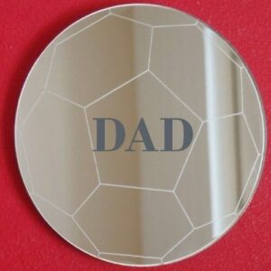 Personalised Engraved Football Mirror - 20cm x 20cm