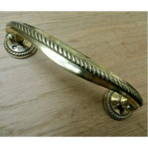 Polished Brass Georgian Bow Door Pull Handle 170mm