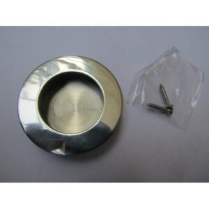 Polished Steel 65mm small Round recessed handle