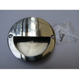 Polished Steel Large 90mm Recessed Handle