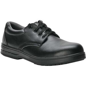 Portwest Mens Shirtlite Laced Steel Toe Capped Safety Work Shoe Black White