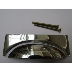 Rear Fix Rectangular Cup Pull Handle Polished Chrome