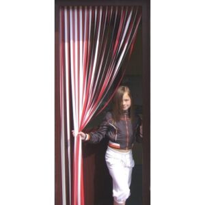 (Red & White) Slat Type Door Curtain