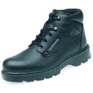 Redwood LH626 Unisex Black Grain Leather Hiker/Trekka Safety Boots With Steel Toe