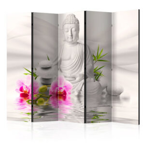 Room Divider - Buddha and Orchids II [Room Dividers]