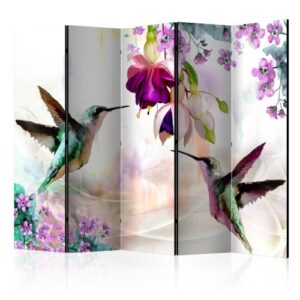 Room Divider - Hummingbirds and Flowers II [Room Dividers]