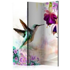 Room Divider - Hummingbirds and Flowers [Room Dividers]