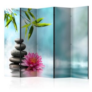 Room Divider - Water Lily and Zen Stones II [Room Dividers]
