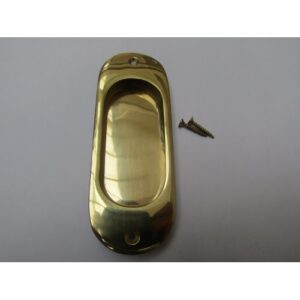 Round Edge Recessed Handle Polished Brass