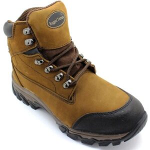 Rugged Terrain Mens Brown Nubuck Hiker Safety Boots | European Safety Rating SB SRA EN ISO 20345:2011