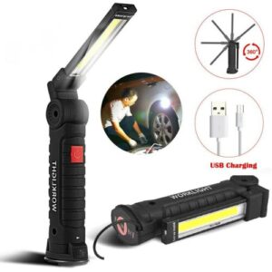 (S) LED COB Hand Torch Inspection Lamp Flexible Work Light Handheld USB Rechargeable