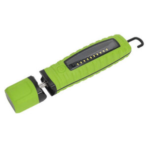 Sealey LED360G 360deg 10 SMD + 3W LED Hi-Vis Green Cordless Lithium-ion Rechargeable Inspection Lamp