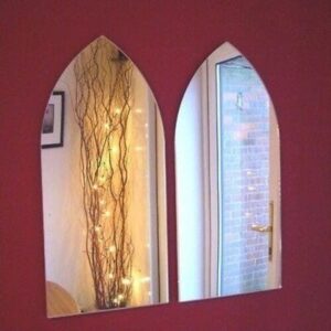 Set of Two Gothic Arch Mirrors - 60cm x 22cm Each