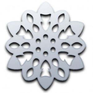 Snowflake Mirrors Fluffy - 12cm x 12cm