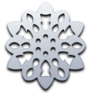 Snowflake Mirrors Fluffy - 20cm x 20cm