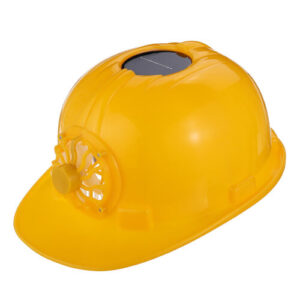 Solar Power Safety Helmet Outdoor Work Hard Hat Panel Cooling Fan Security Cap
