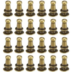 sourcingmap 4mmx9mm Gift Jewelry Box Single Hole Round Knobs Pull Handles Bronze Tone 24 Pcs