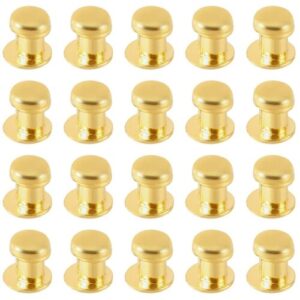 sourcingmap 7mmx10mm Gift Jewelry Box Single Hole Round Knobs Pull Handles Gold Tone 20pcs