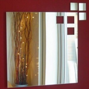 Squares out of Square Mirror - 12cm x 12cm