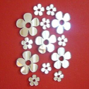 Super Cool Creations Bundle of 13 Daisy Mirrors - Five 4cm & Eight 2cm